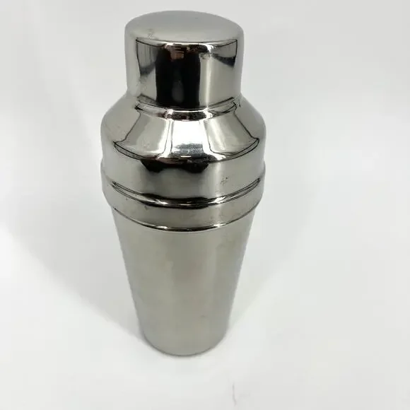 Pottery Barn Harrison Cocktail Shaker Mixer Stainless Steel Barware 3 pc
