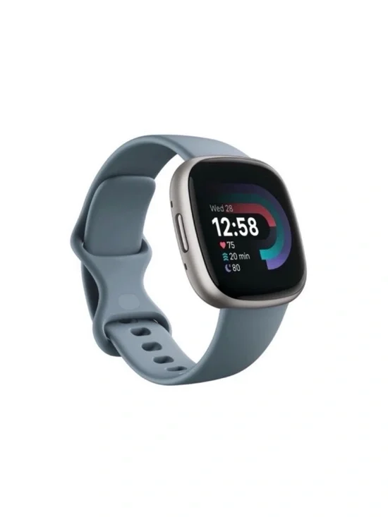 NEW Fitbit Versa 4 Fitness Smartwatch with Daily Readiness, GPS Waterfall Blue