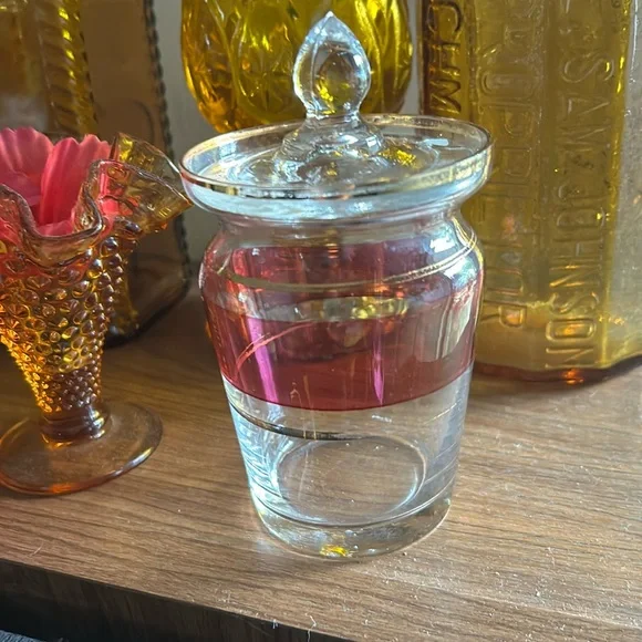 Vintage Rose Flash 24k Gold Crystal Jelly Jar