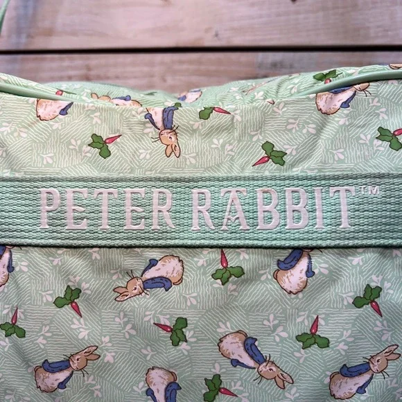 Peter Rabbit Mint Green Nylon Diaper Messenger Bag Beatrix Potter Large