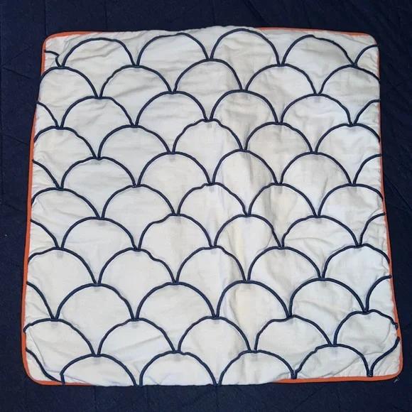 Pottery Barn Scallop Embroidered Pillow Cover