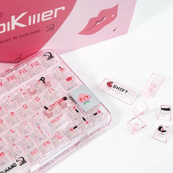 NEW Coolkiller Keyboard Keycaps in My Queen cute clear keycaps set CSA V2 for PC