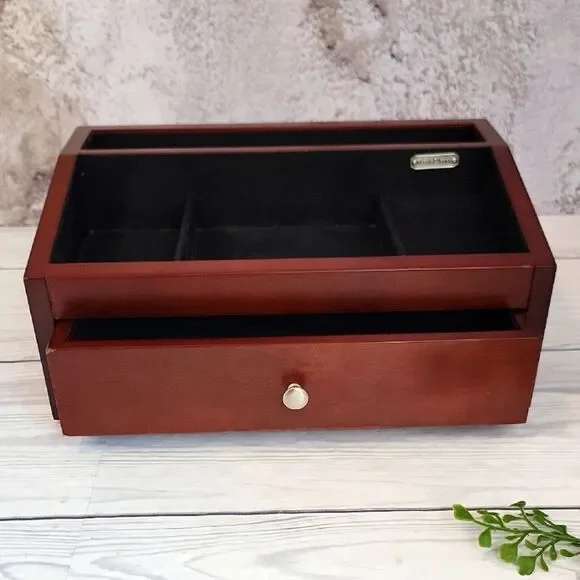 Reed & Barton Mens Wooden Jewelry Box