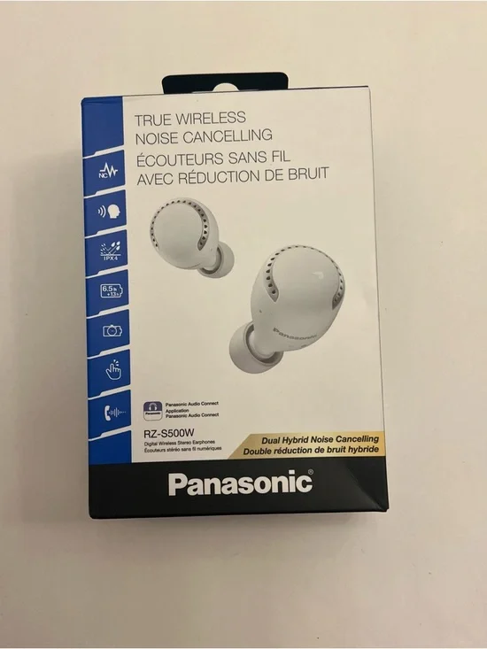 Panasonic RZ-S500W True Wireless Bluetooth Noise‎ Cancelling Earphones (White)