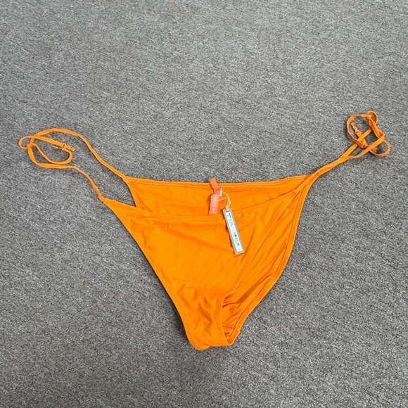 Skims Signature Swim Dipped Tie Bottom Tangerine Orange BB-BRF-8468W Size 4X NEW