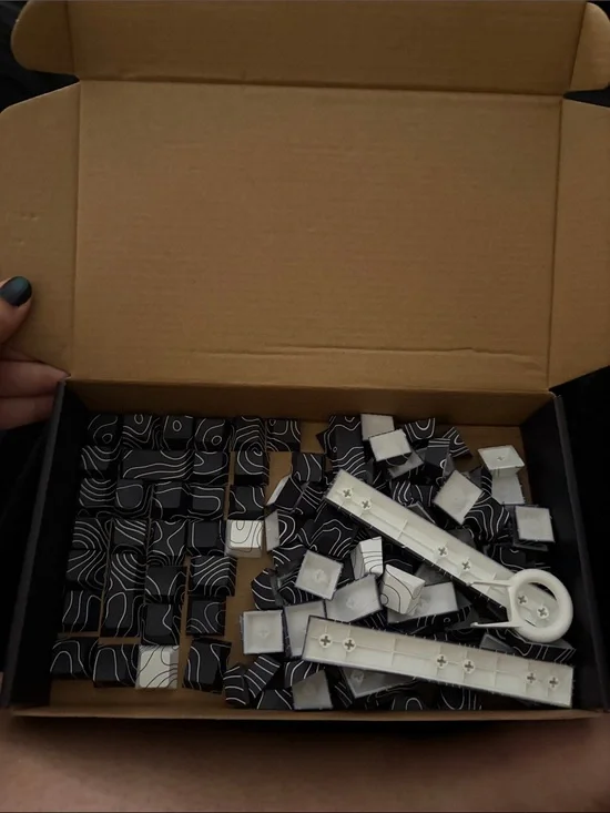Black & White Patterned Keyboard Keycap Set