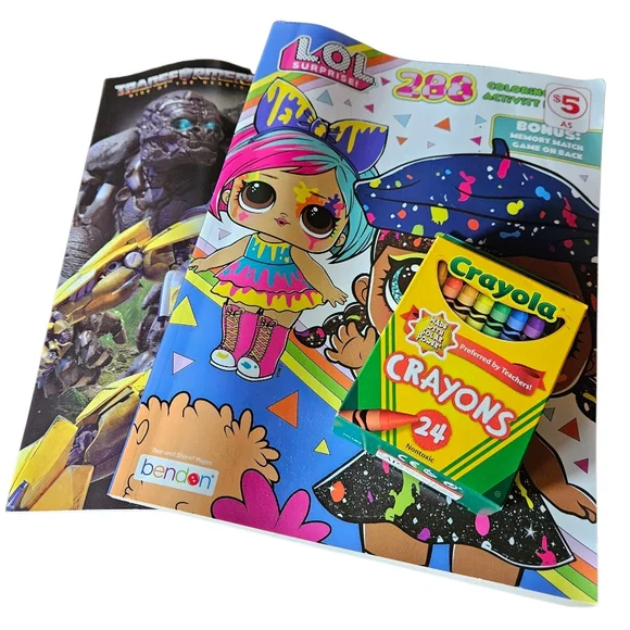 Crayola 24-Count Crayons with LOL Surprise Coloring Book Bundle