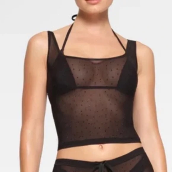 SKIMS Mesh Rhinestone Cover Up