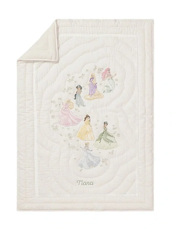 New Pottery Barn Disney Princess Tiana Heritage Baby Toddler Quilt Blanket