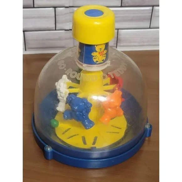 Vintage 1988 Shelcore Teddy-Go-Round Spinning Top #A53