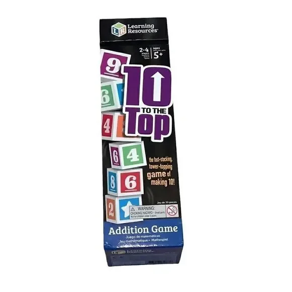 LEARNING RESOURCES 10 to the Top 30 Soft Blocks Stacking Addition Game