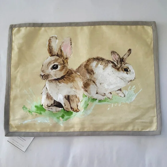 NWT Pottery Barn Pasture Bunny Rabbit Pillow Cover