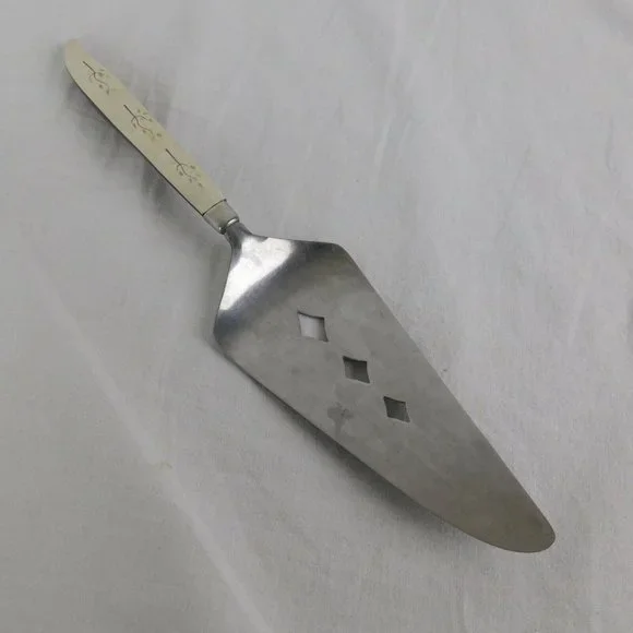 Ekco Epic 1940s Stainless/Plastic Two Tone Tree Whimsical Pie Cake Server