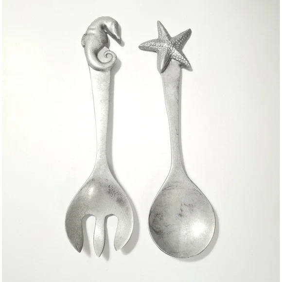 Mariposa Vintage 1992 Nautical Ocean Theme Salad Servers 11