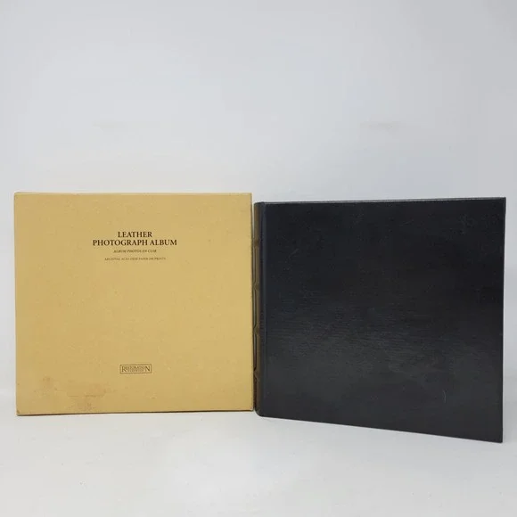 Restoration Hardware Black Leather Photograph Album Archival 200 Prints‎ Italy