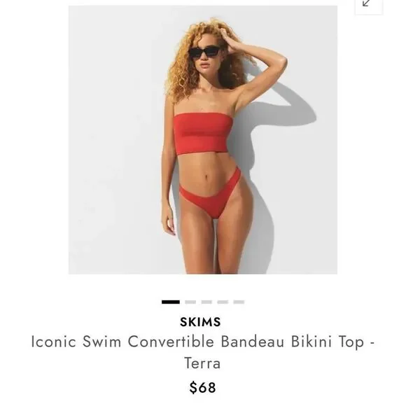 Classic Swim Convertible bandeau top Terra