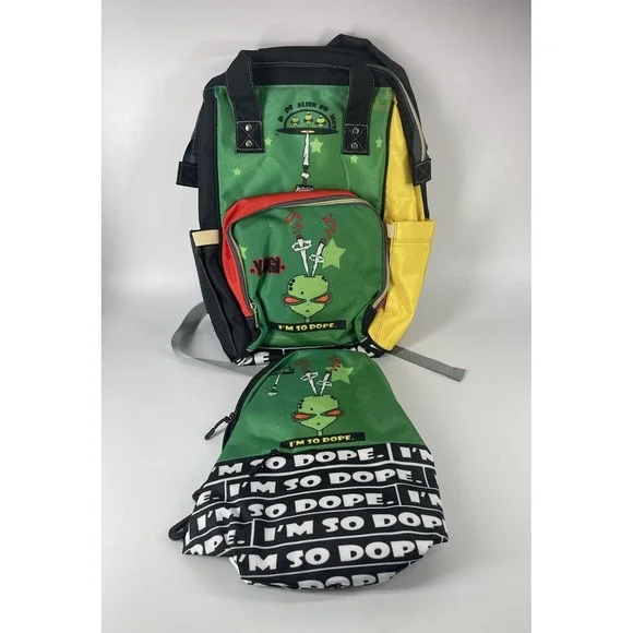 Weedhead Yogi I'm So Dope Diaper Bag Backpack & Sling Bag NWOT Rare Set