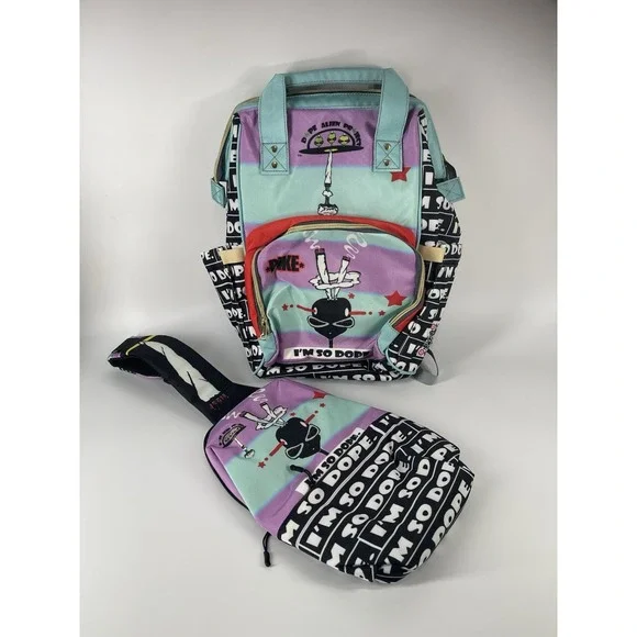 Weedhead PNK I'm So Dope Diaper Bag Backpack & Sling Bag NWOT Rare Set