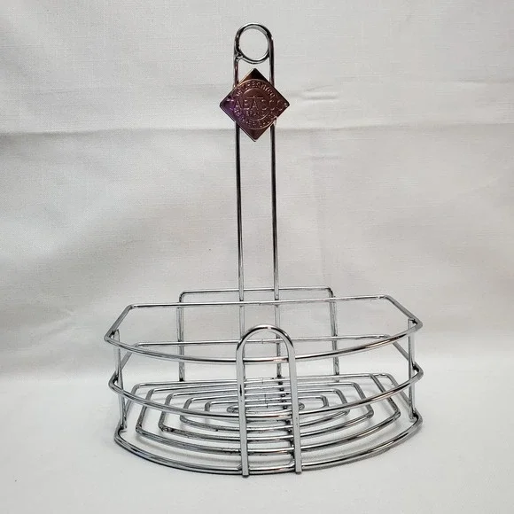 🔥Tabasco Hot Pepper Sauce Chrome Condiment Caddy Holder‎ Table Top Restaurant
