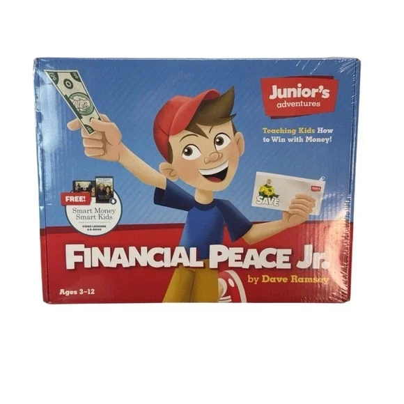 Sealed New Financial Peace Jr by Dave Ramsey Ages 3-12 Board Game Activity Kit