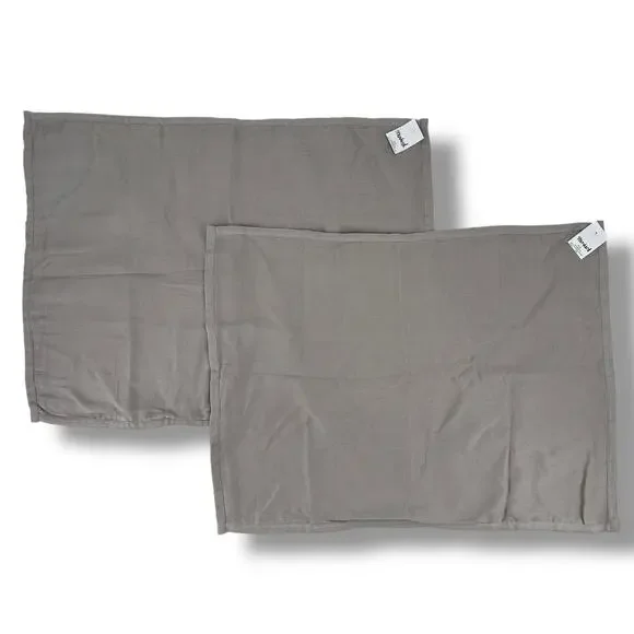 Restoration Hardware Washed Cotton Gauze Pillow Sham Gray Standard Size Set X2