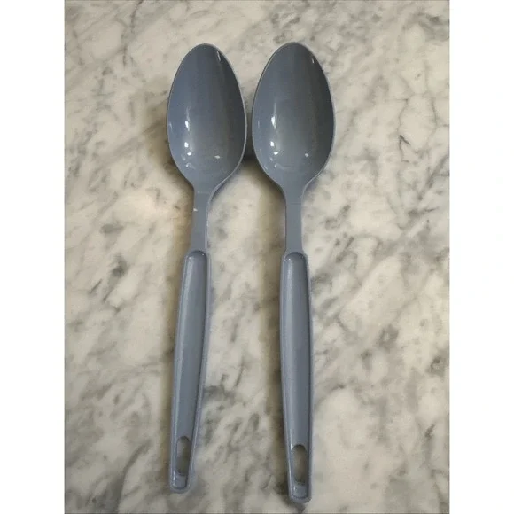 Vintage EKCO Blue Plastic Nylon Cooking Serving Spoon 11