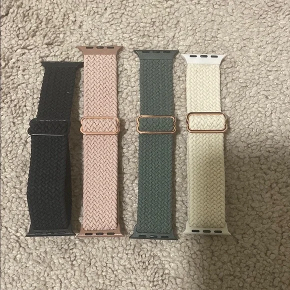 Set of Four Braided Watch Bands