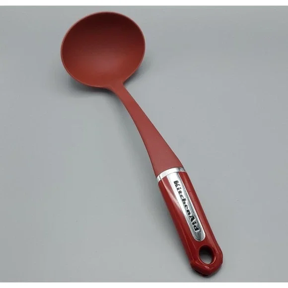KitchenAid Red Ladle‎ Server Large Oval Heat Resistant Non-Scratch 14