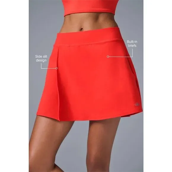 Alo Yoga Skirt Womens Small? Medium? AloSoft Backspin Lined Yoga Tennis Red