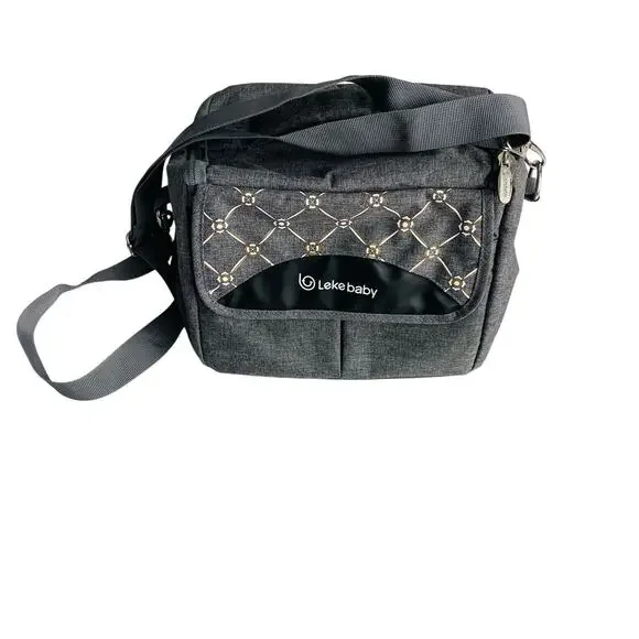 Lekebaby Grey Breast Milk Cooler Bag Contoured Ice Pack Insulated Bottle Tote