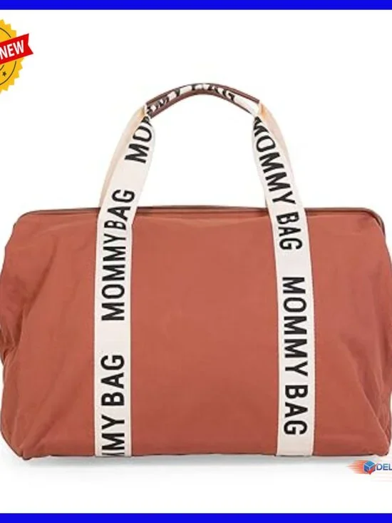 Large Water-Repellent Tote Diaper Bag with Insulated Pouch