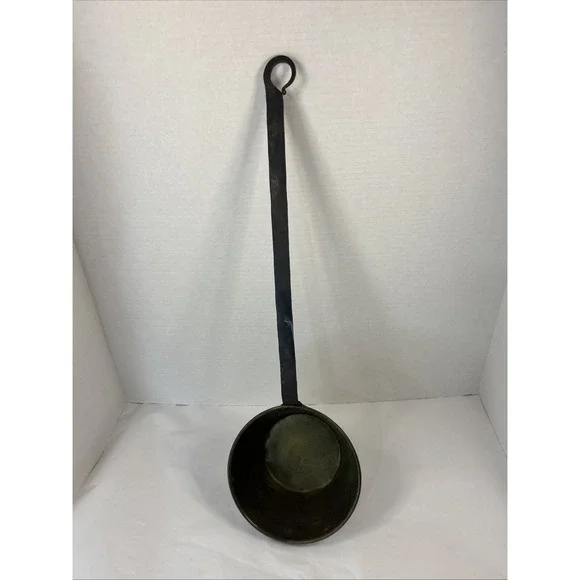 Vintage Camping Hand Wrought Brass?  Ladle/Water  Soup Dipper‎