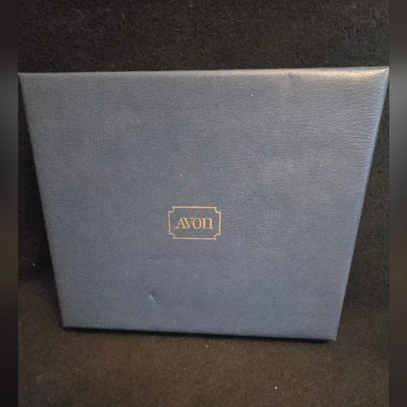 Avon Blue And Gold Jewelry Box