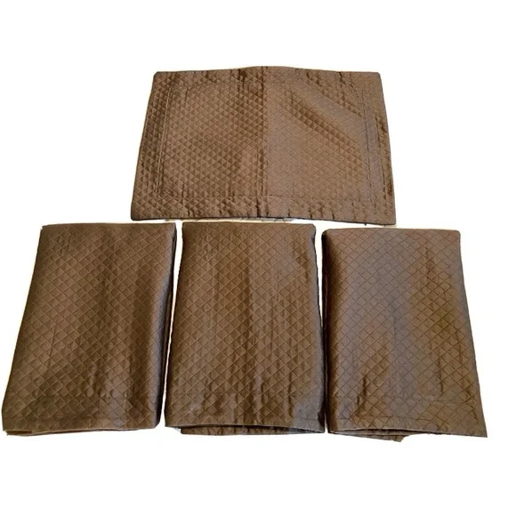 4 Restoration Hardware Belgian Flax mini diamonds Euro+ Lumbar shams Bundle