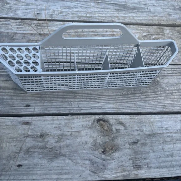 Dishwasher Bottom Utensil Basket Grey 19.5x4x6 Inches‎ Dishwasher Part Accessory