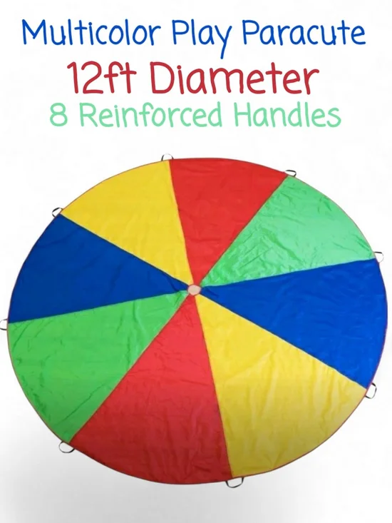 Multicolor Play Parachute - 12ft Diameter