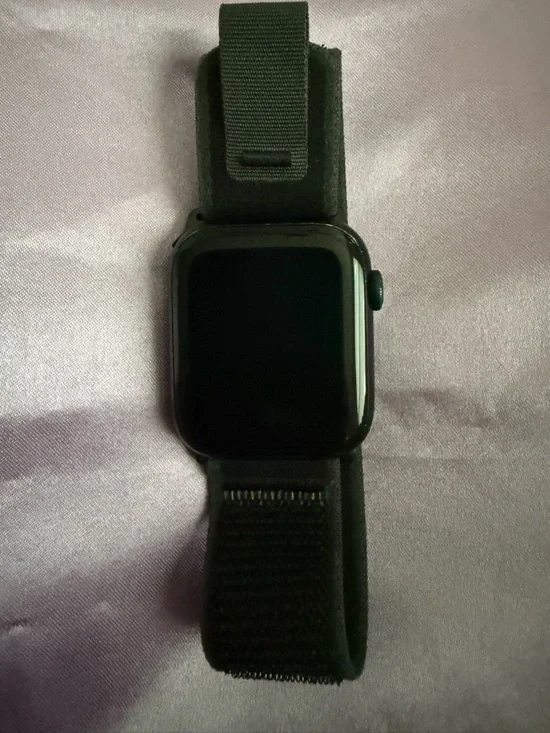 Black Smartwatch with Black Nylon Sport Loop Band