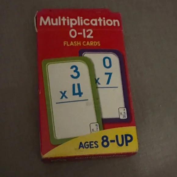School Zone Red and Yellow Multiplication Flash Cards