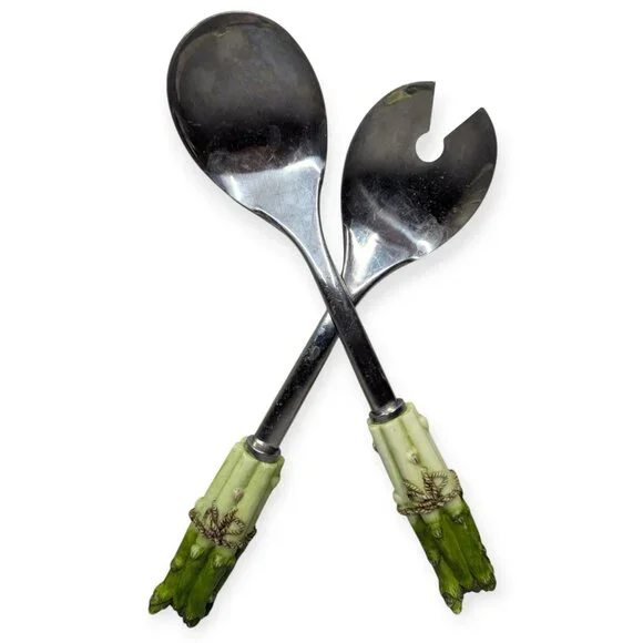 Falkelmann Rostfrei Inox 18/0 Asparagus Handle Salad Serving Spoon Set of 2