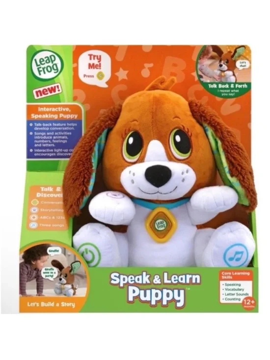 🆕- Leap Frog- Speak & Learn Puppy -Interactive Plush Toy 12mo+ New in Box