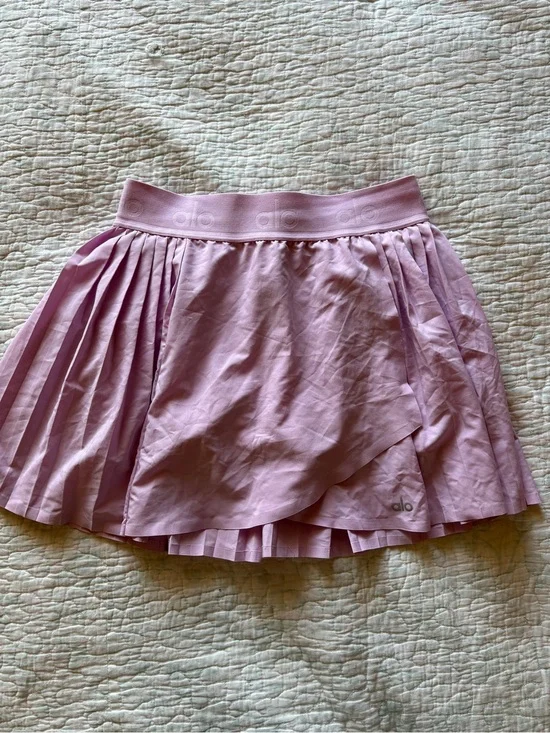 ALO Yoga Light Pink Pleated Skater Skirt
