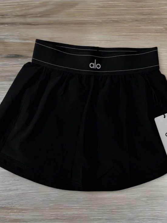 Alo Yoga Match Point Tennis Skirt - Black NWT