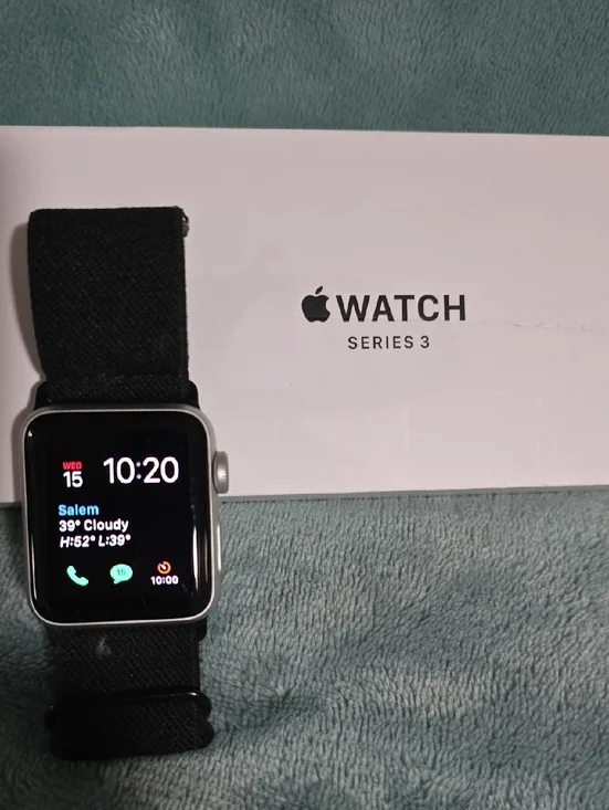 Apple Watch Series 3 Silver Case with Black Band