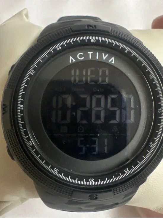 (277) Ativa Black Digital Sport Watch with LED Display