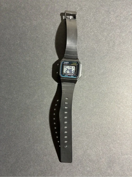 Casio Digital Watch - Black with Silver Accents