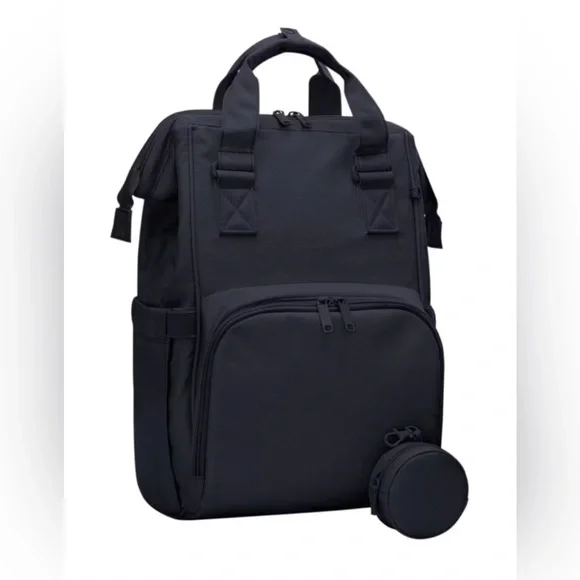 NWT Diaper Backpack with Baby Changing Mat, Black