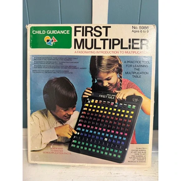 Vintage Child Guidance First Multiplier No 5986 Math Learning Toy Gabriel Ind
