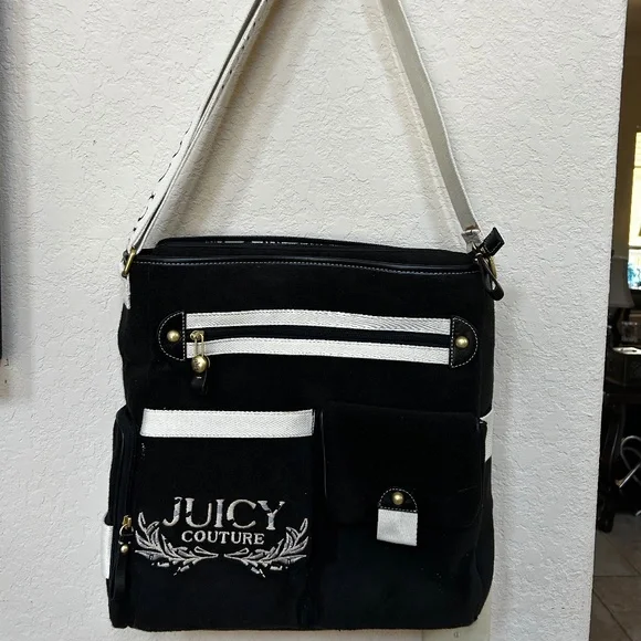 Juicy Couture Baby Brown Velour Diaper Bag Set . NWOT. Authentic & Rare