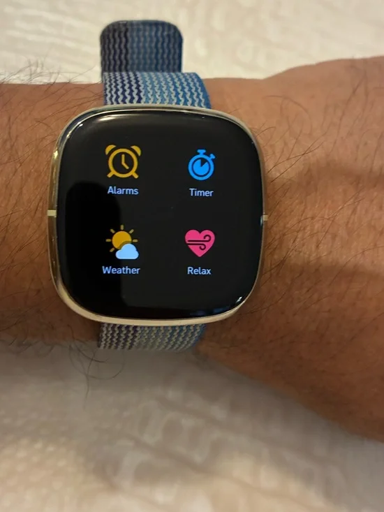 Fitbit sense Smartwatch with Blue Woven Band
