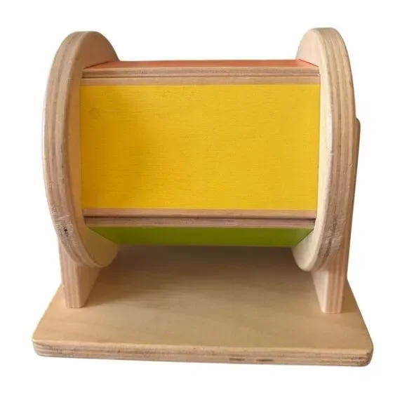 Lovevery Wood Spinning Rainbow Color Wheel Baby Sensory Toy